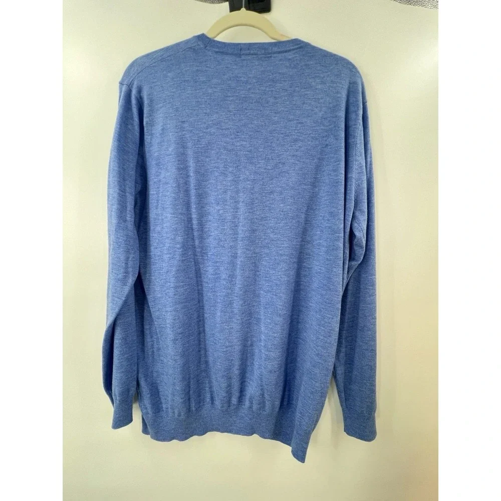 Polo Ralph Lauren Old Money Crewneck Sweater Mens 4XL Blue Wool Cashmere Preppy